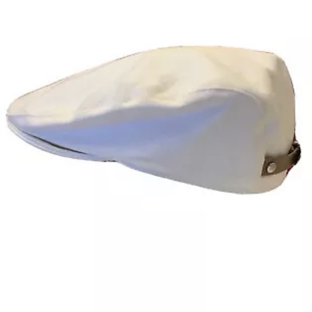 Burberry Men’s White Denim Cotton Jasmine Flat Cap L